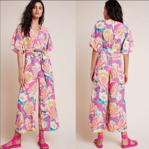 Anthropologie Pants - Farm Rio Eulalie Wide-Leg Jumpsuit